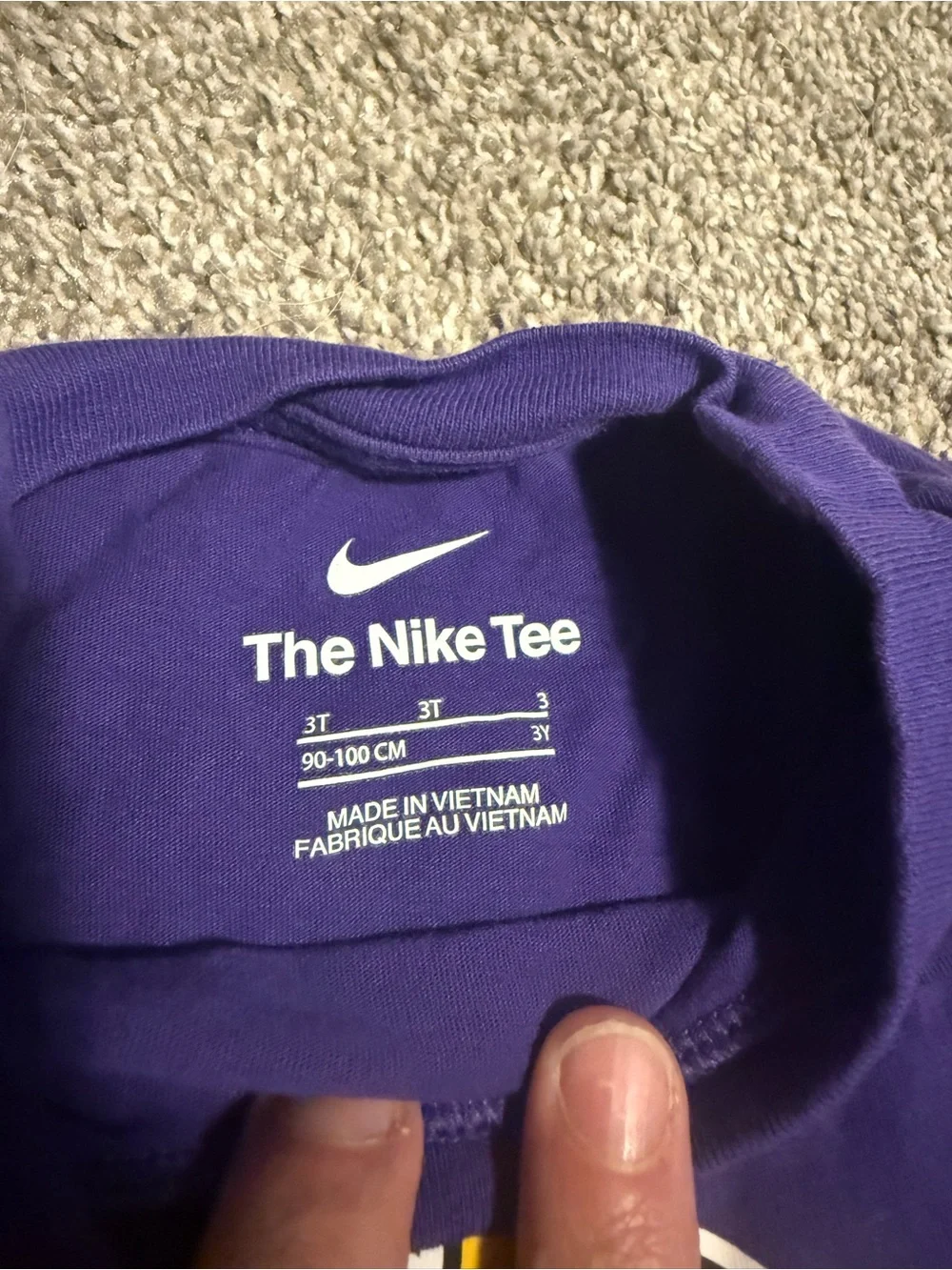 Nike Kids Purple Minnesota Vikings Logo Short Sleeve Tee 3T